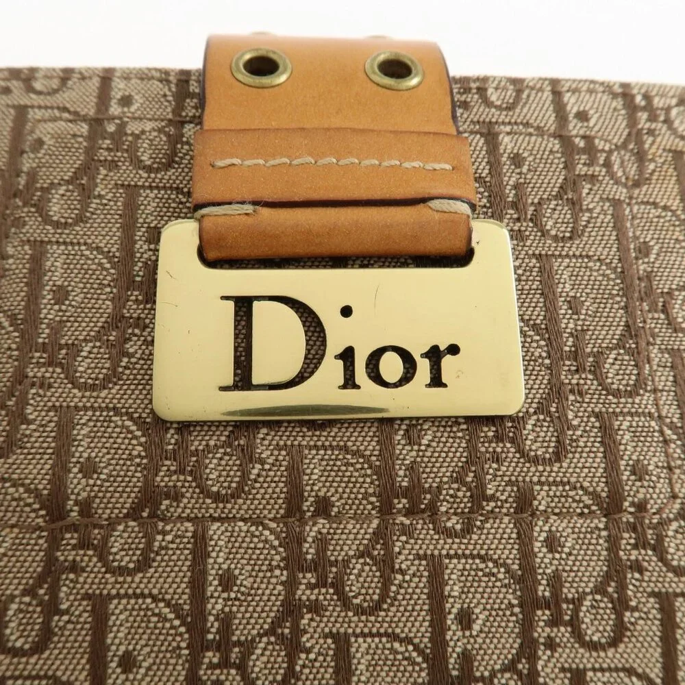 ❤️Authentic Cristian Dior Trotter Canvas Leather Bifold Card Case❤️